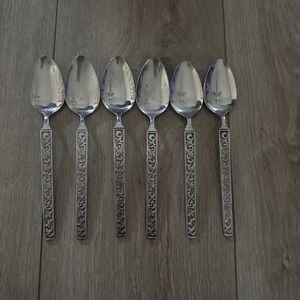 6 Riviera MONTEREY Set‎ of 6 Place Oval Spoons Stainless Japan 7-3/8"